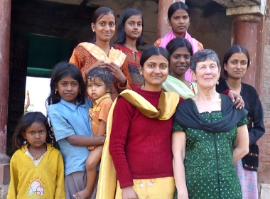 Susan Wallace visiting a house in Village Mirdha (February 2010)